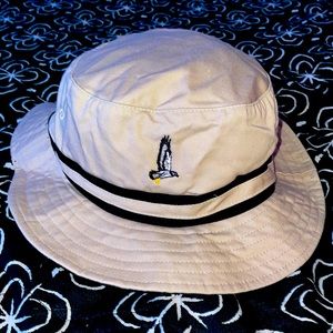 Tan Black Hall Golf Club Golf Bucket Hat L/XL